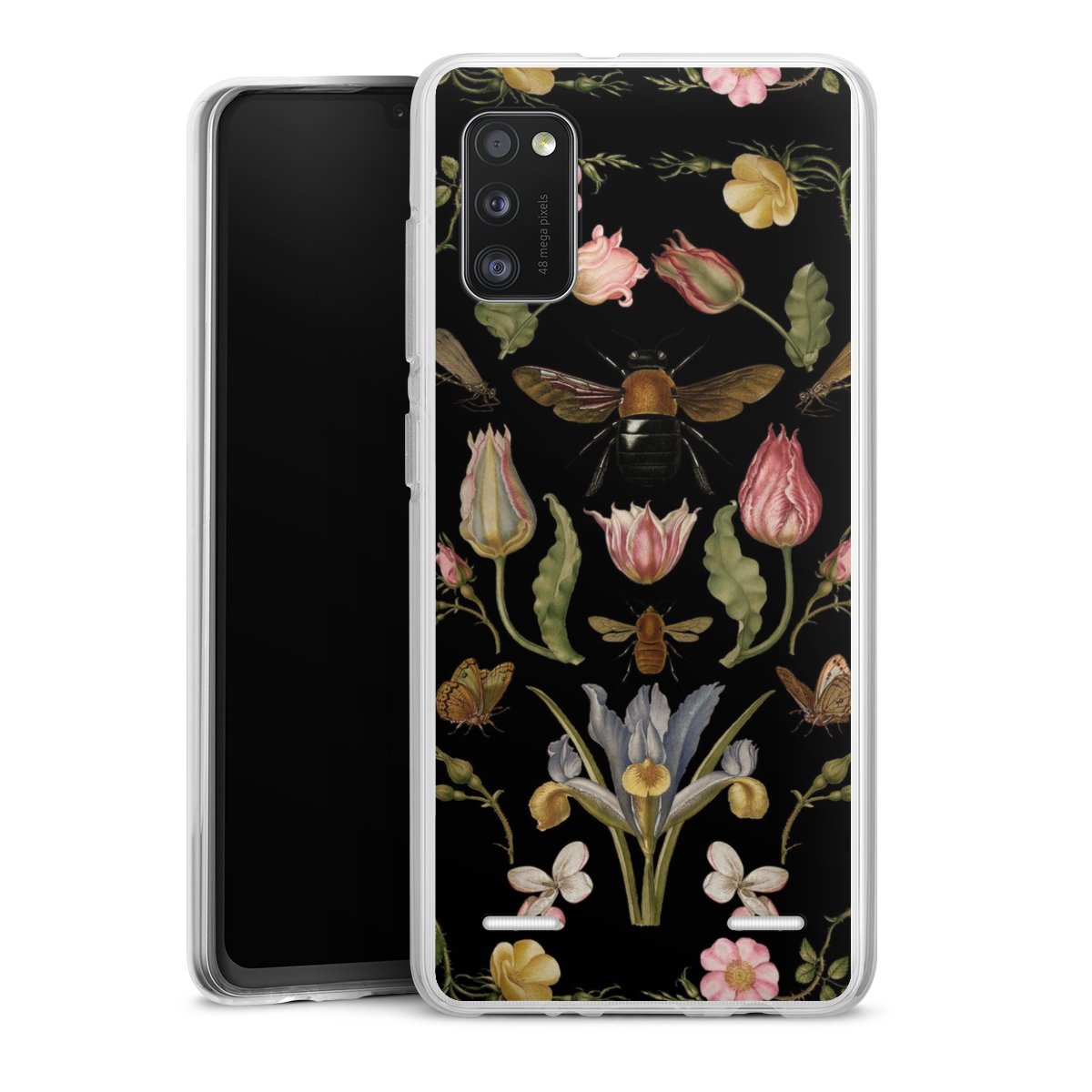 Veldbloemen en Bijen Zwart