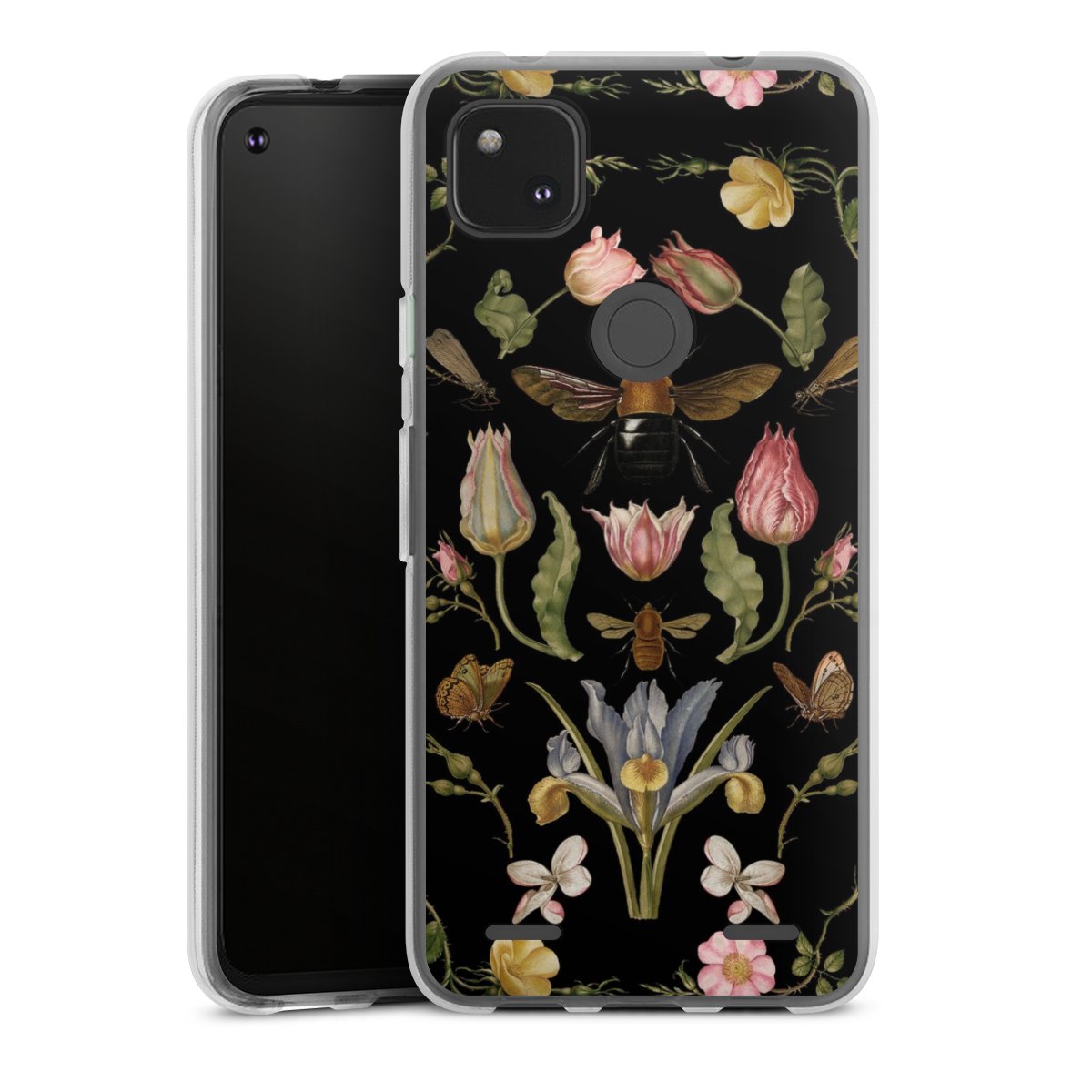 Veldbloemen en Bijen Zwart