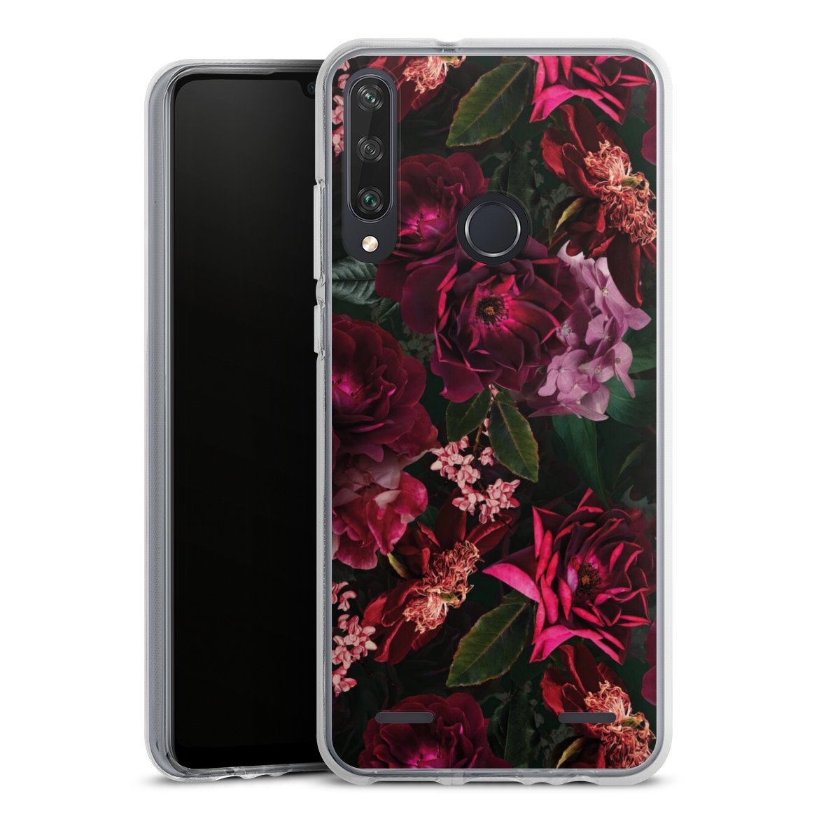 Dunkelrote und rosa Blüten
