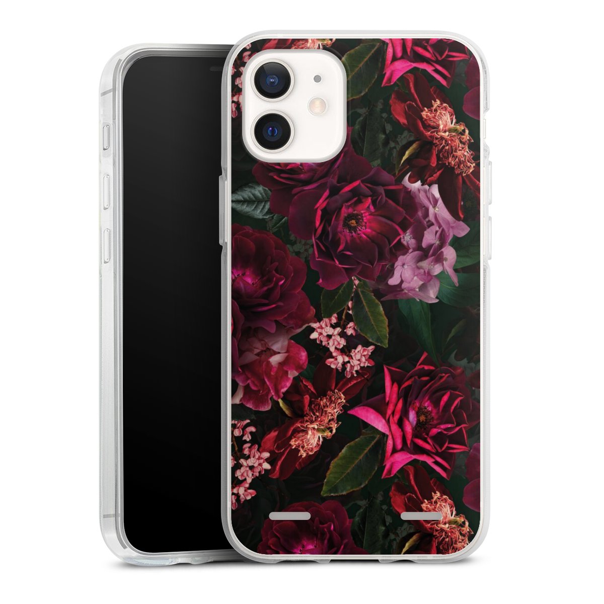 Donkerrode en roze bloemen