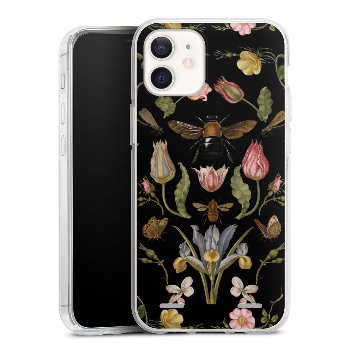 Veldbloemen en Bijen Zwart