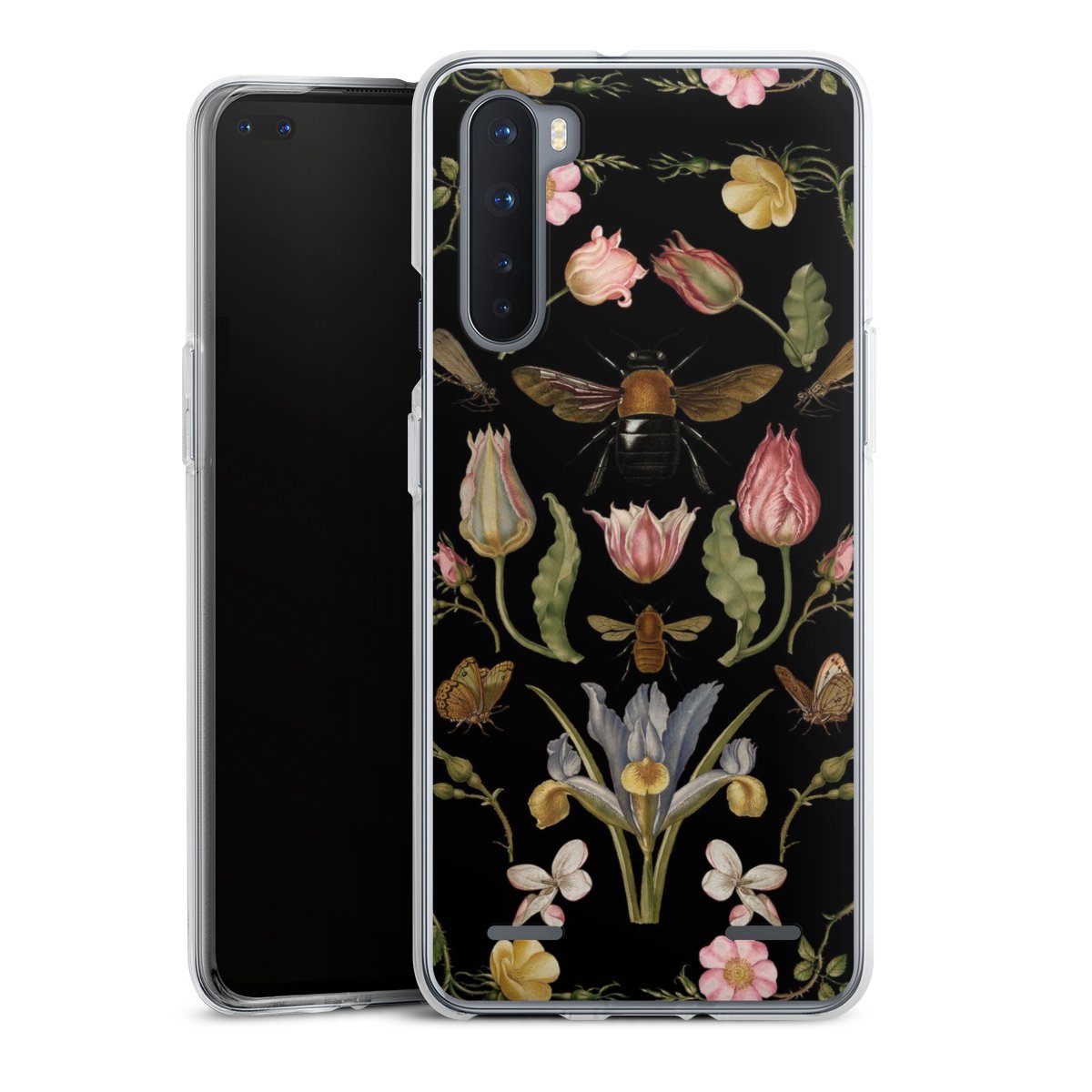 Wildblumen und Biene Schwarz