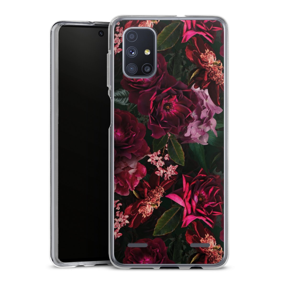 Donkerrode en roze bloemen