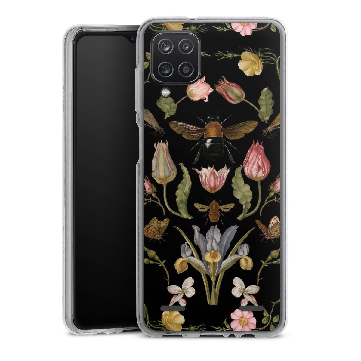 Wildblumen und Biene Schwarz