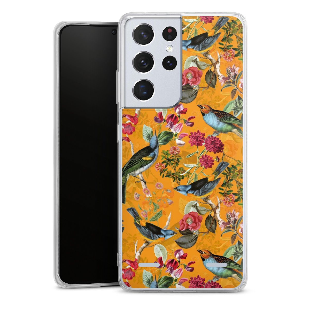 Vogels Bloemen Behang