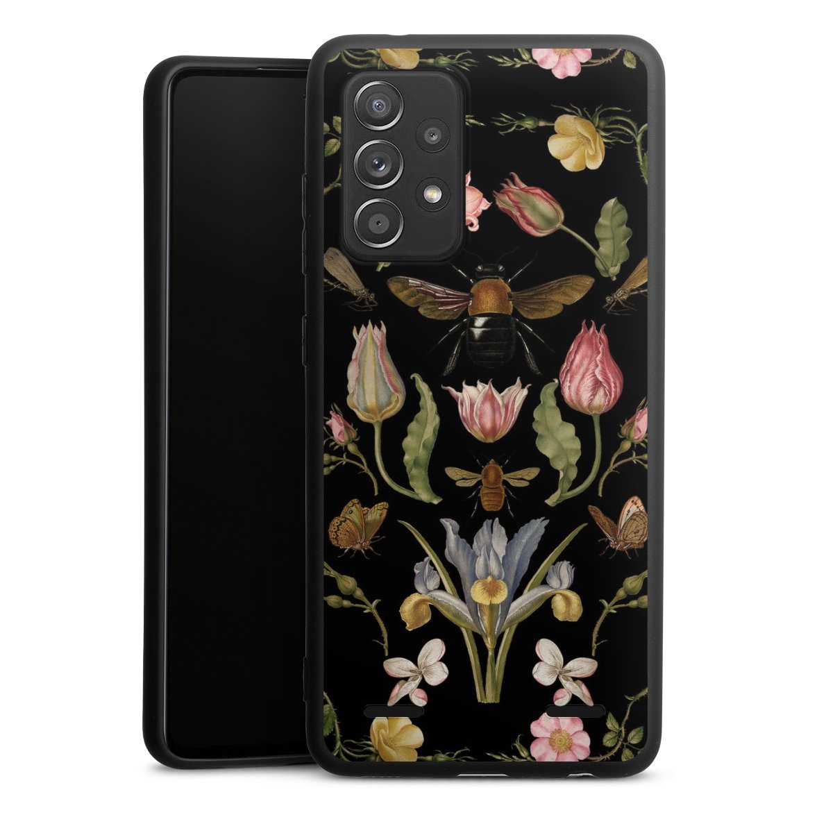 Veldbloemen en Bijen Zwart