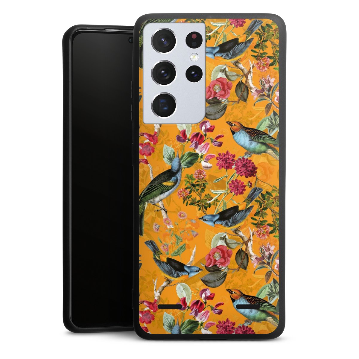 Vogels Bloemen Behang