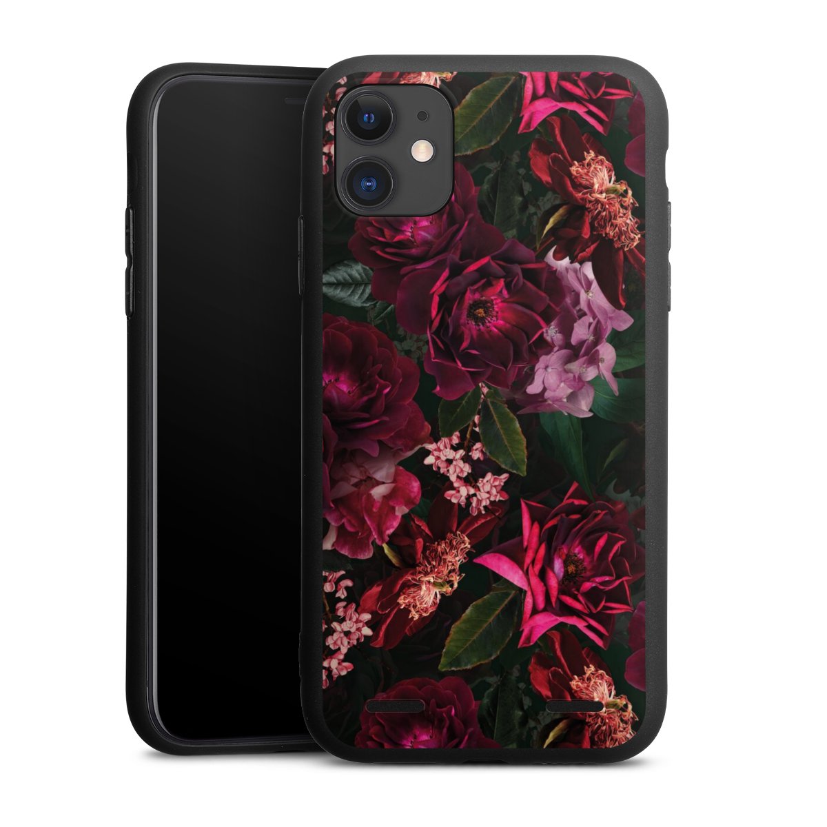 Donkerrode en roze bloemen