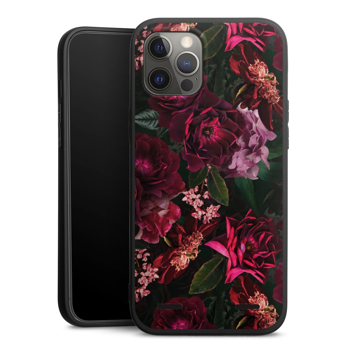 Donkerrode en roze bloemen