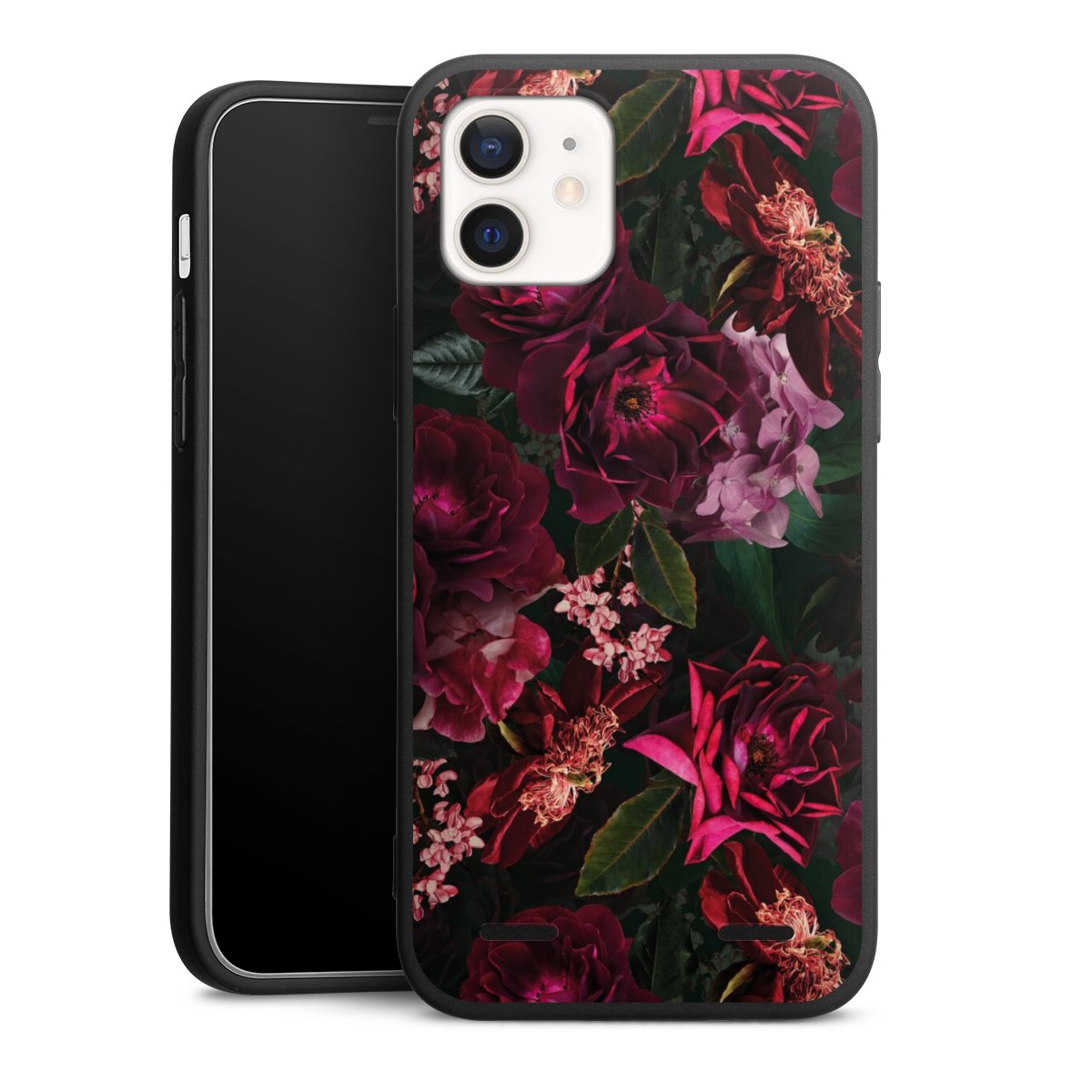 Donkerrode en roze bloemen