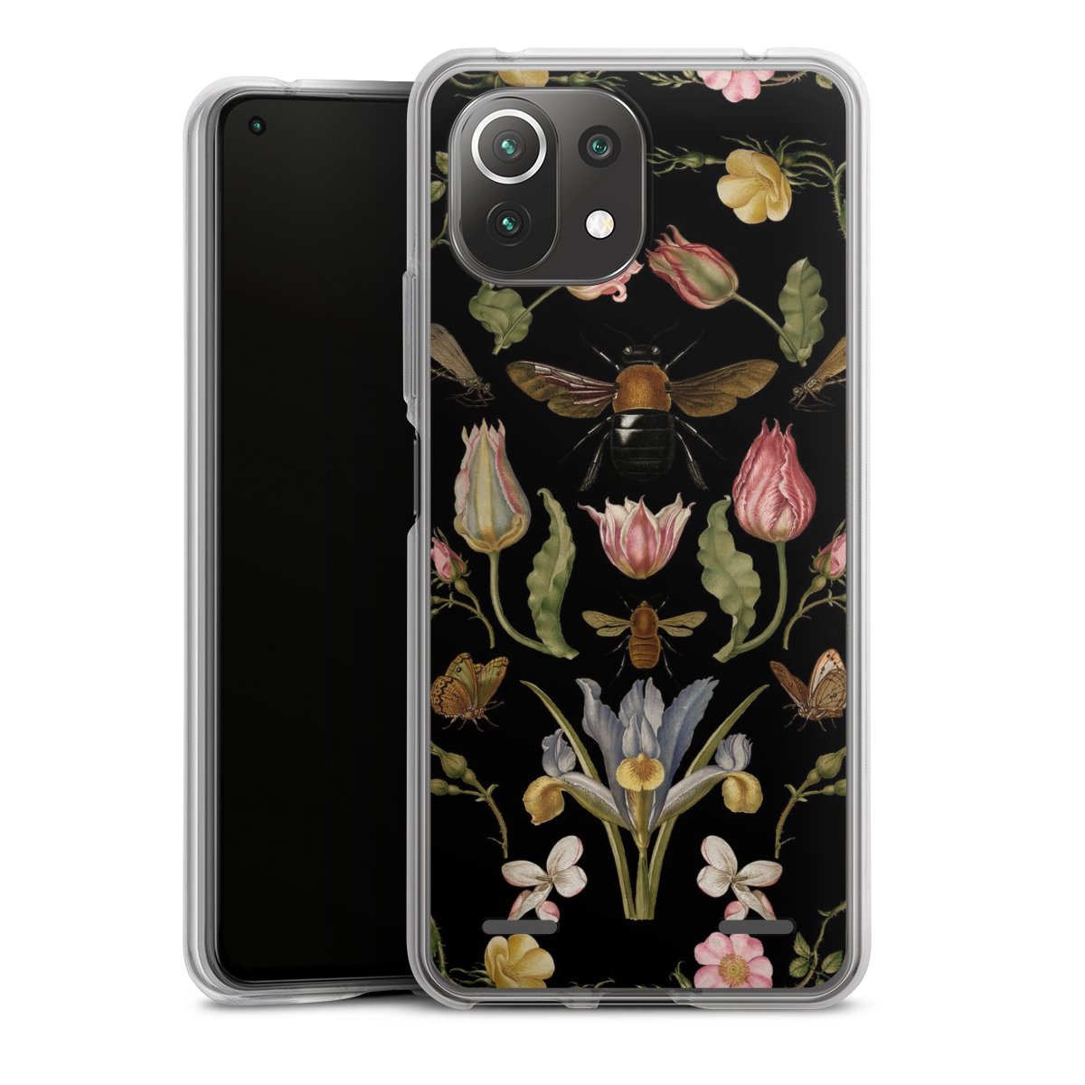 Veldbloemen en Bijen Zwart