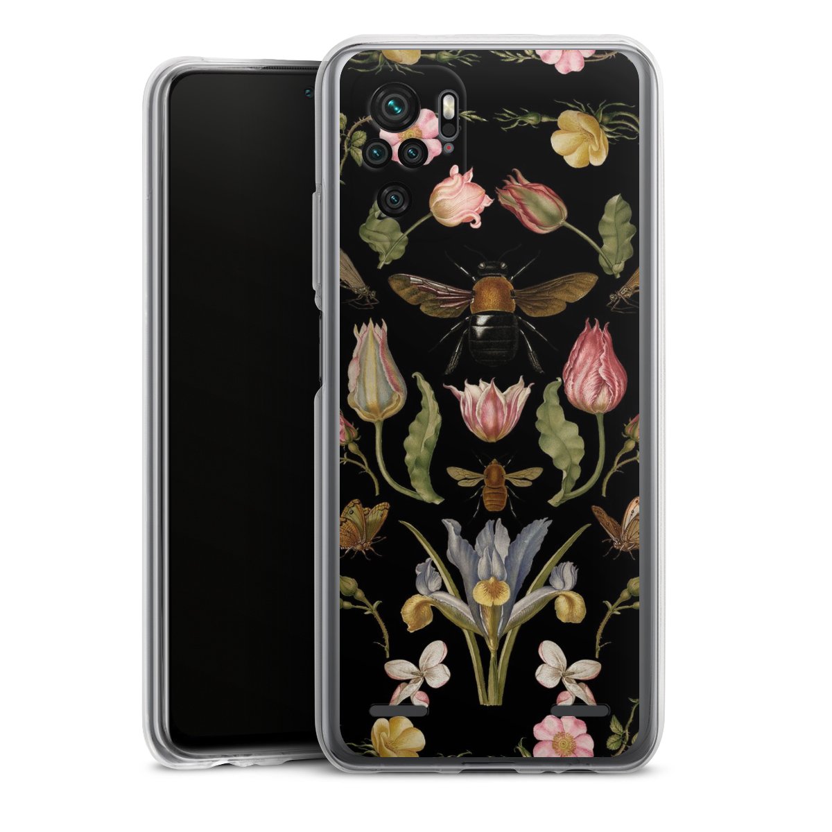 Veldbloemen en Bijen Zwart