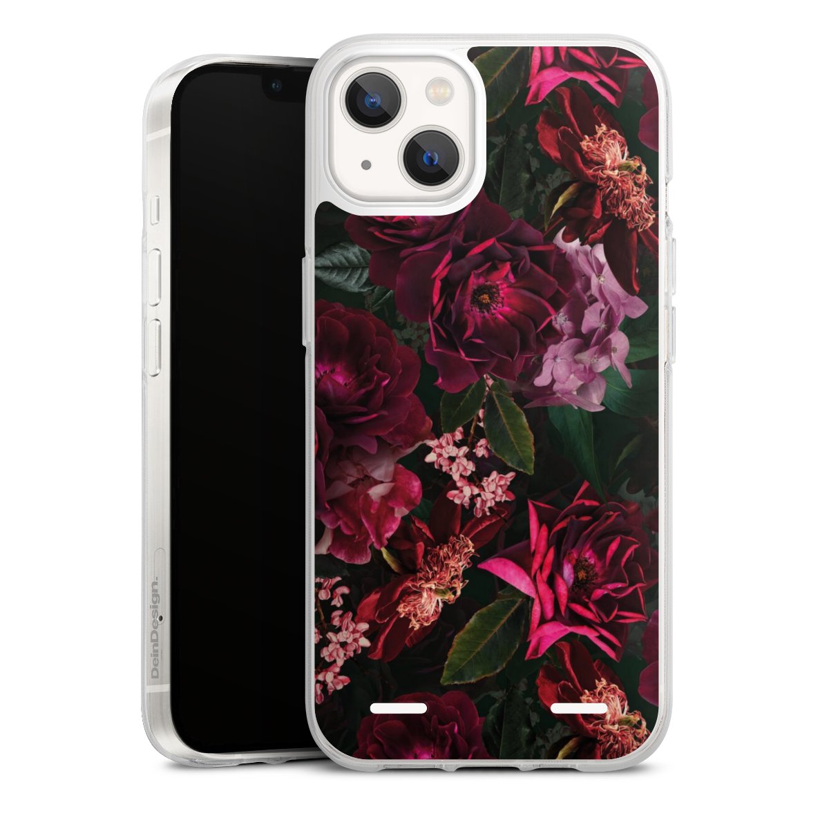 Donkerrode en roze bloemen