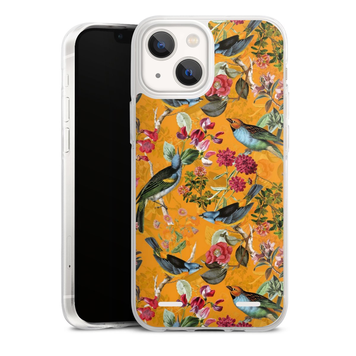 Vogels Bloemen Behang