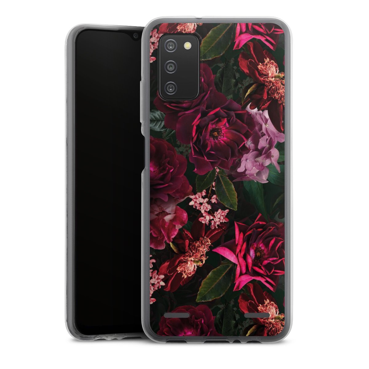 Donkerrode en roze bloemen