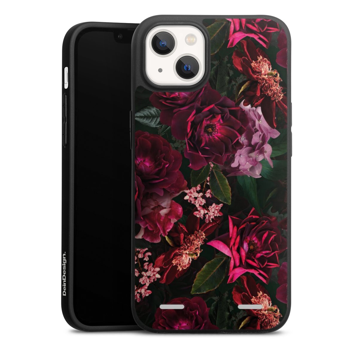 Donkerrode en roze bloemen