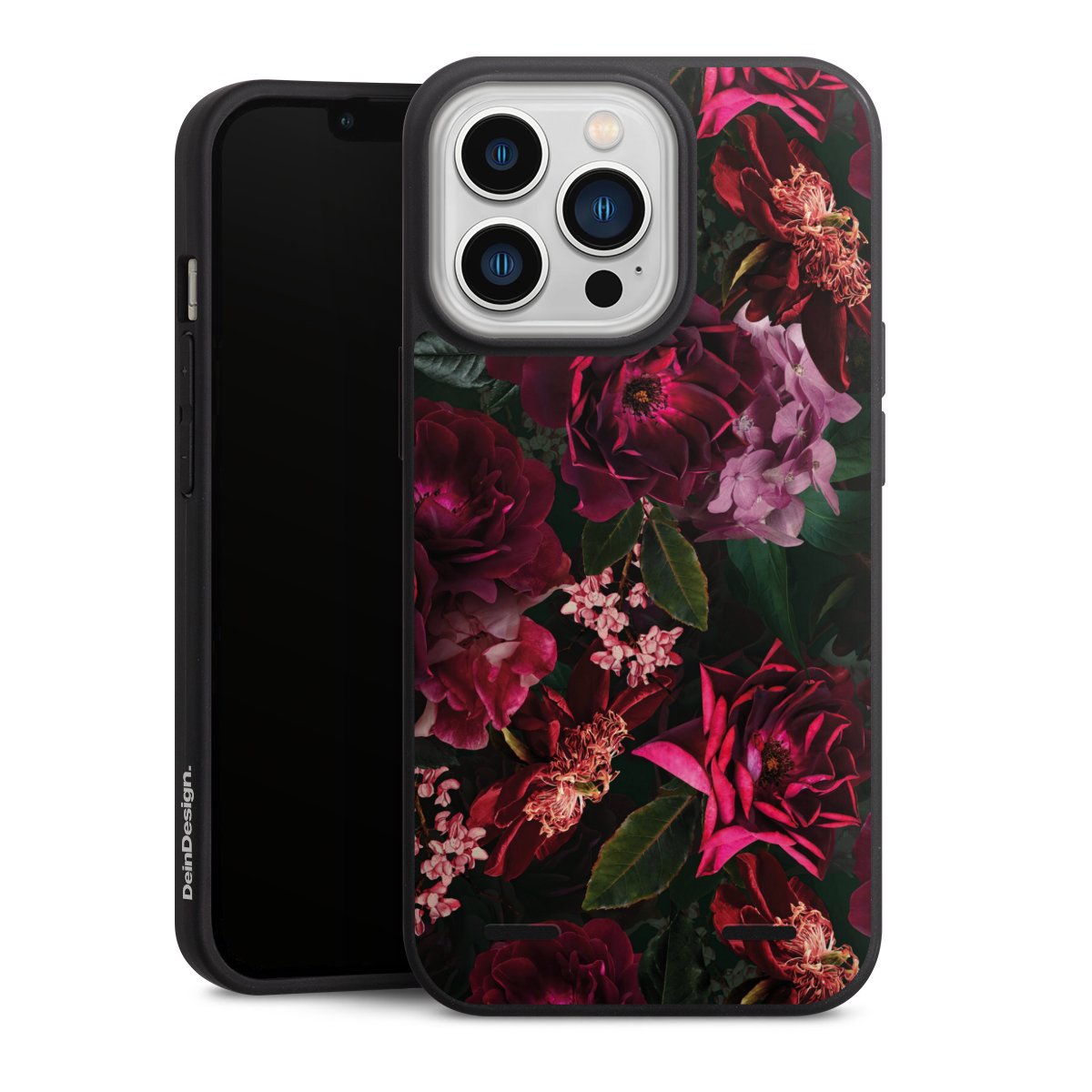 Donkerrode en roze bloemen