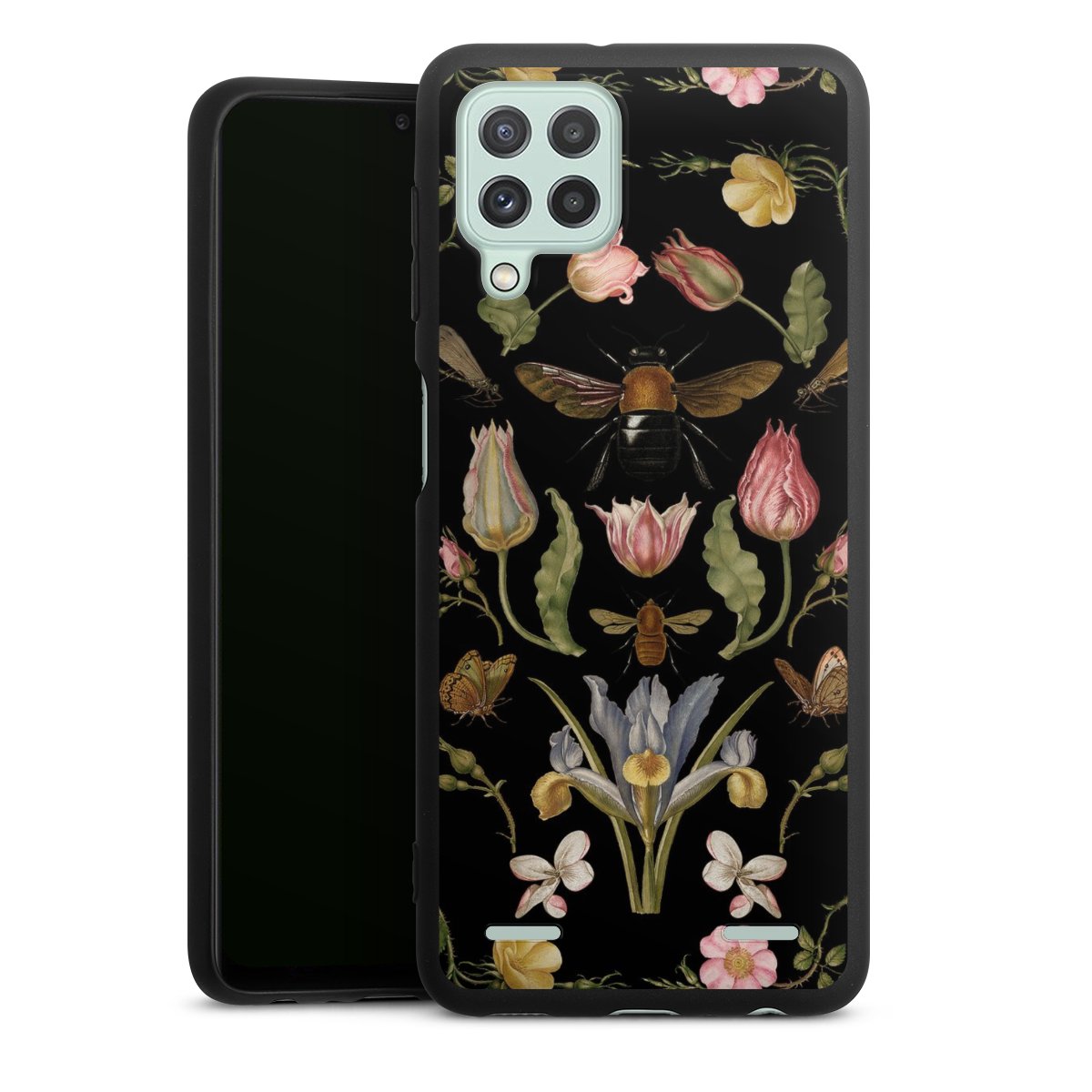 Veldbloemen en Bijen Zwart