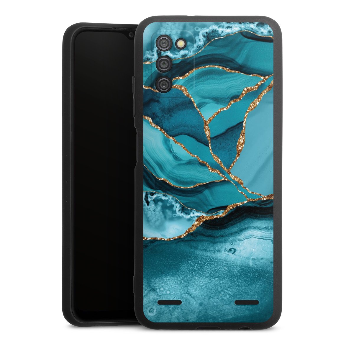Paesaggio di marmo blu ghiaccio