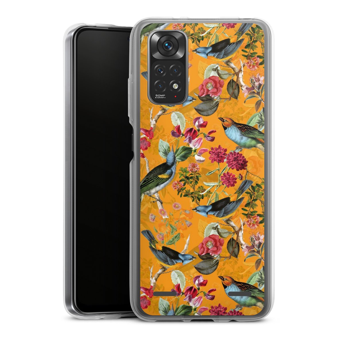 Vogels Bloemen Behang