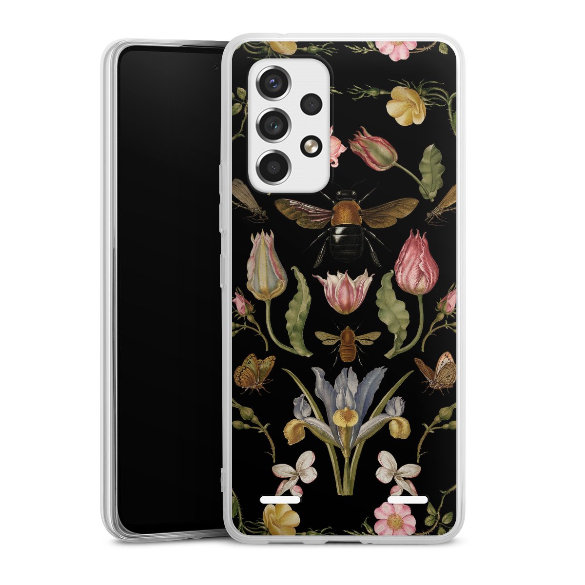 Veldbloemen en Bijen Zwart