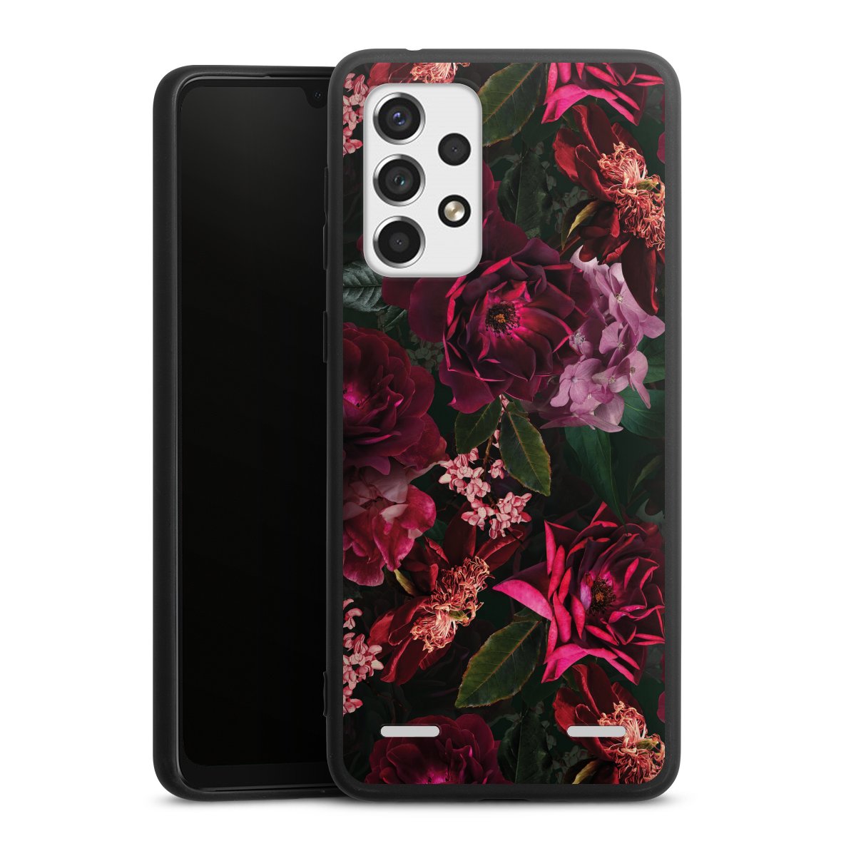 Donkerrode en roze bloemen