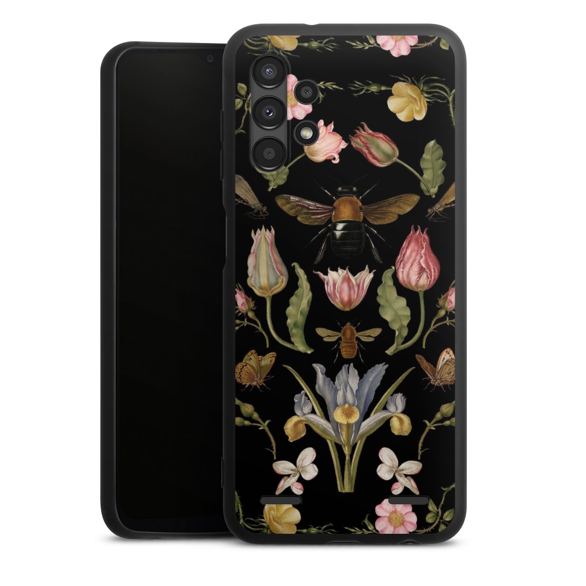 Veldbloemen en Bijen Zwart