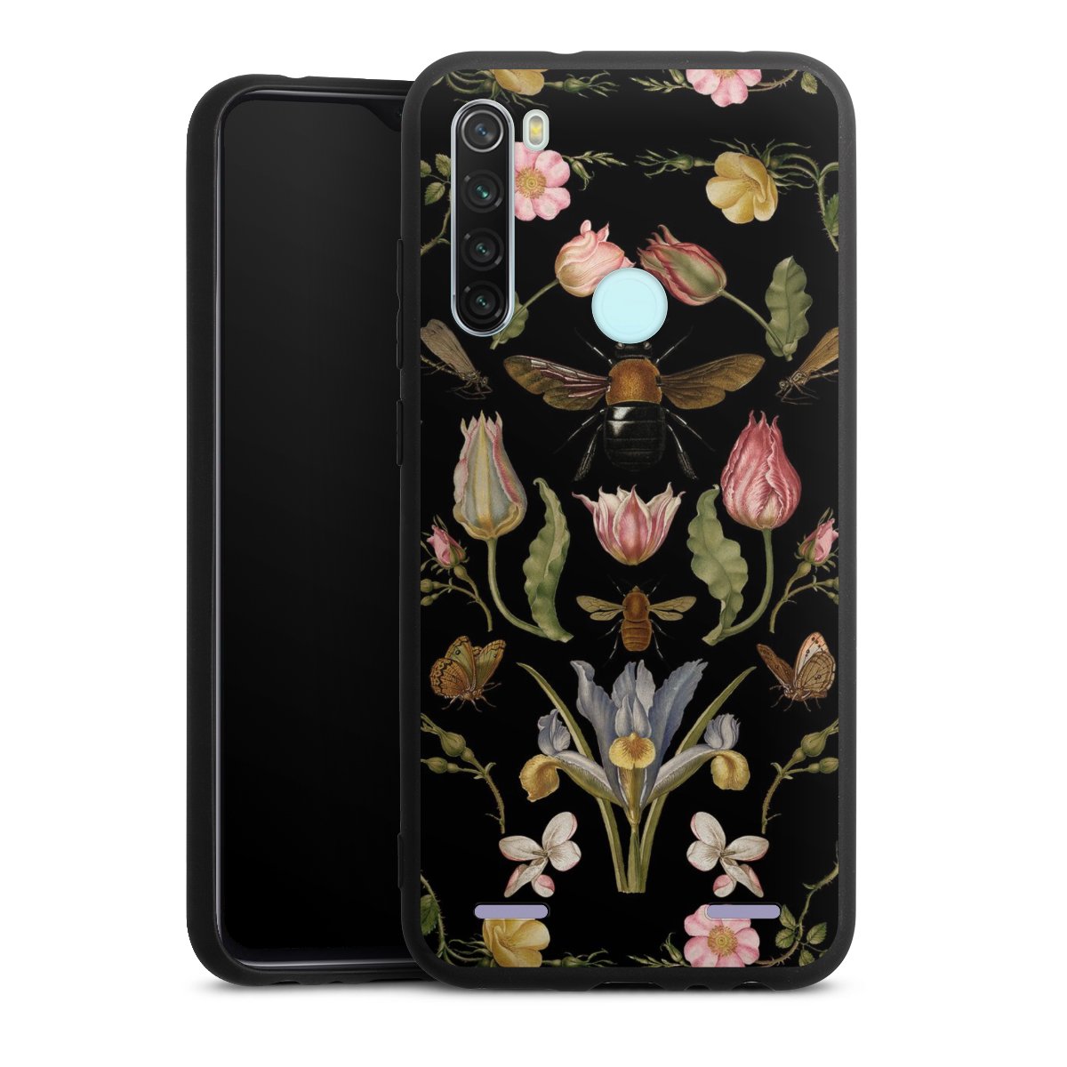 Wildblumen und Biene Schwarz