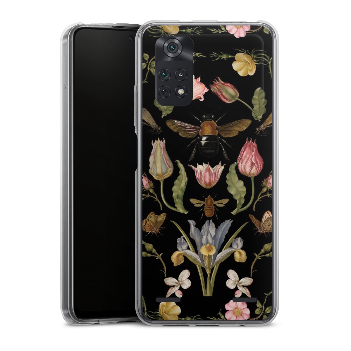 Veldbloemen en Bijen Zwart