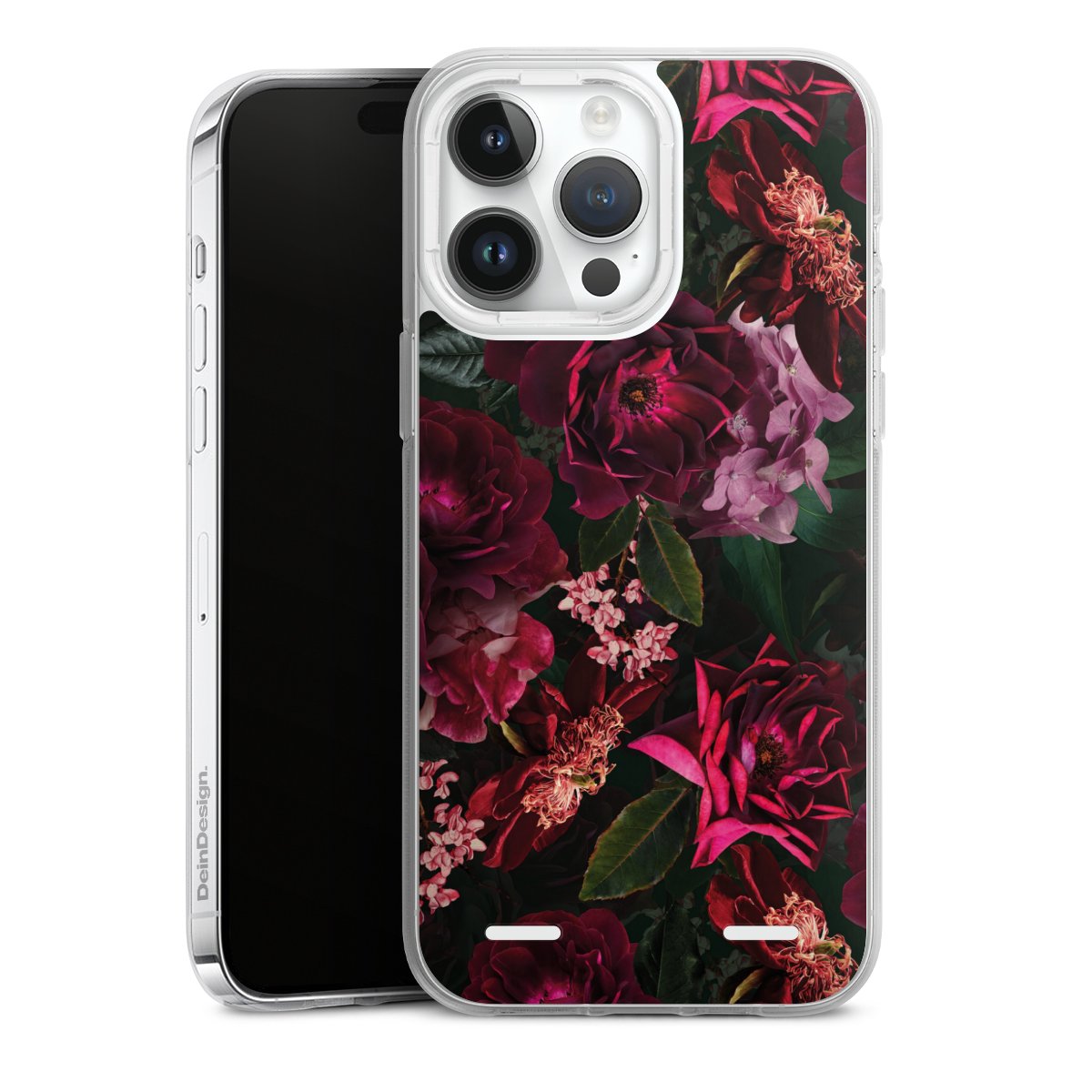 Donkerrode en roze bloemen