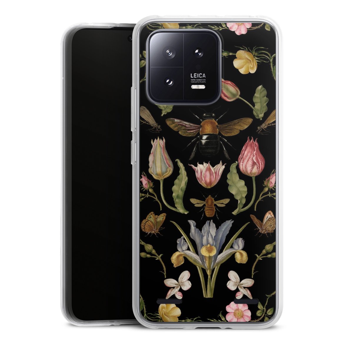 Fiori di campo e api nere