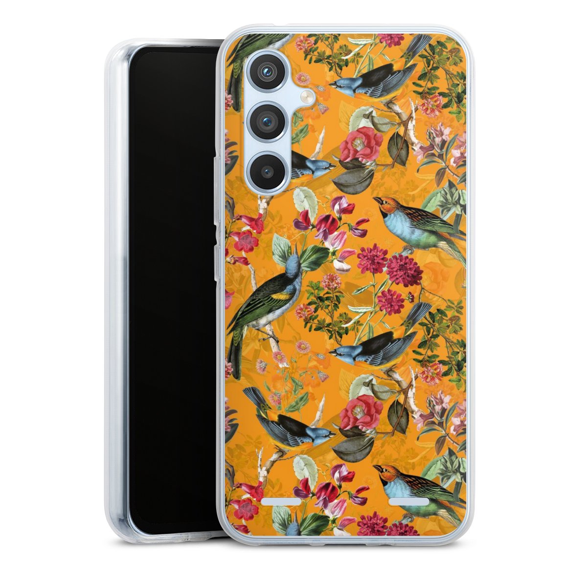 Vogels Bloemen Behang