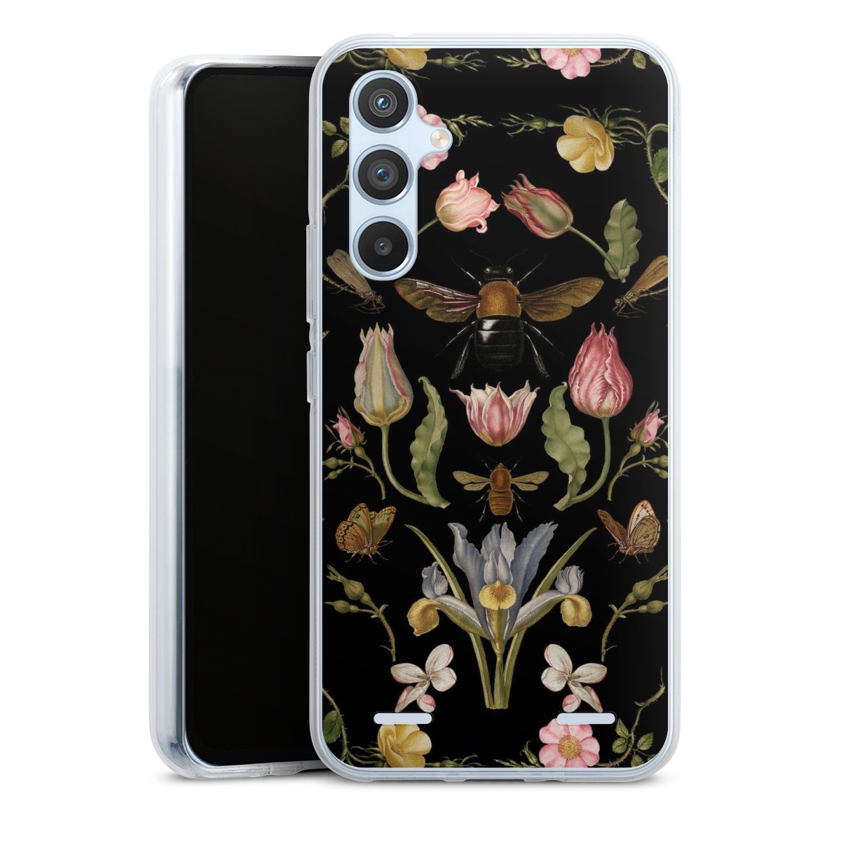 Veldbloemen en Bijen Zwart