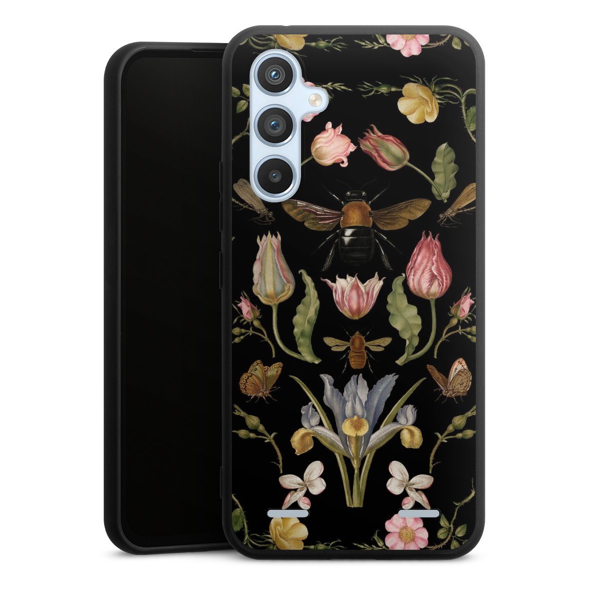 Veldbloemen en Bijen Zwart