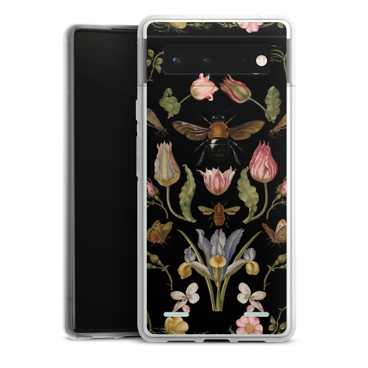 Veldbloemen en Bijen Zwart