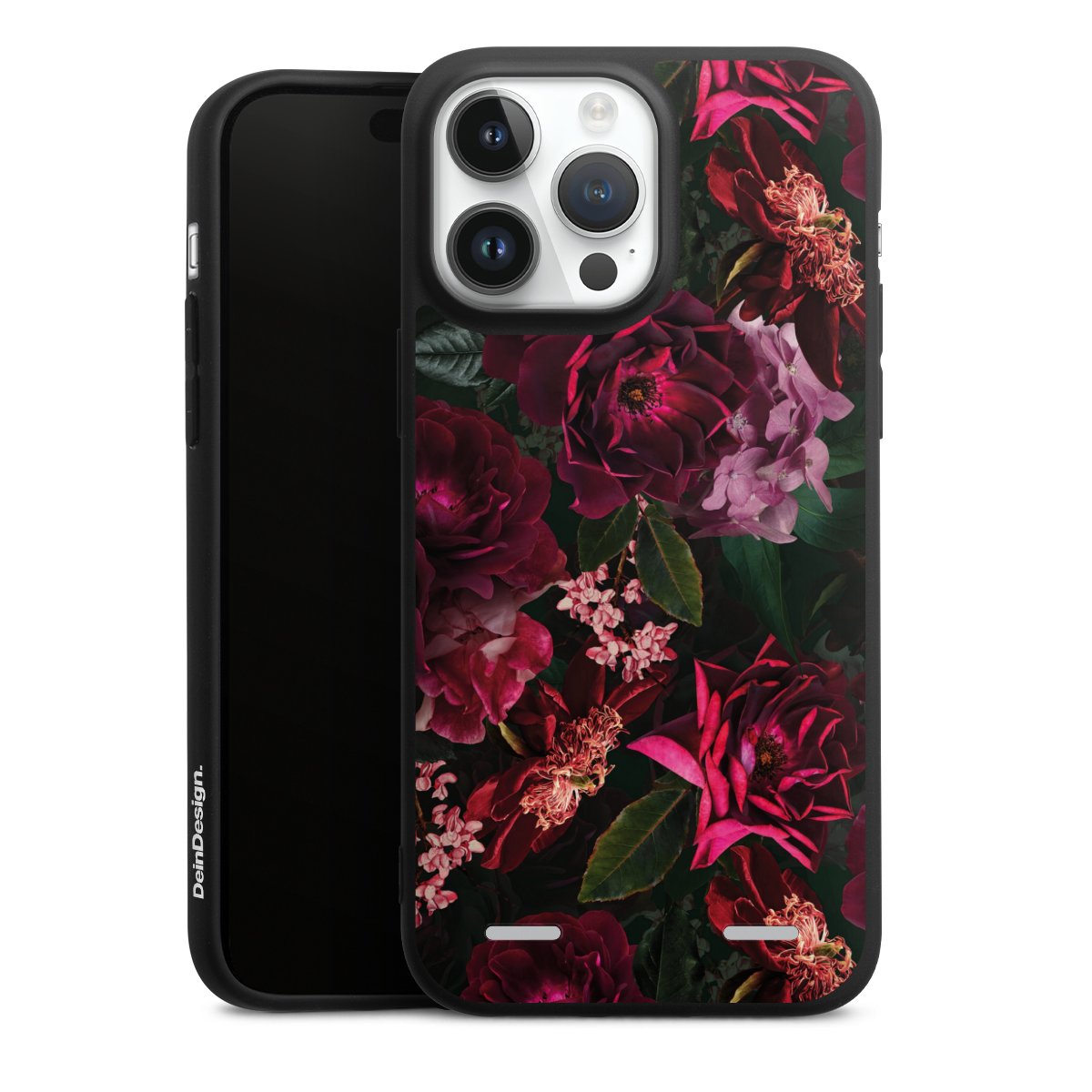 Donkerrode en roze bloemen