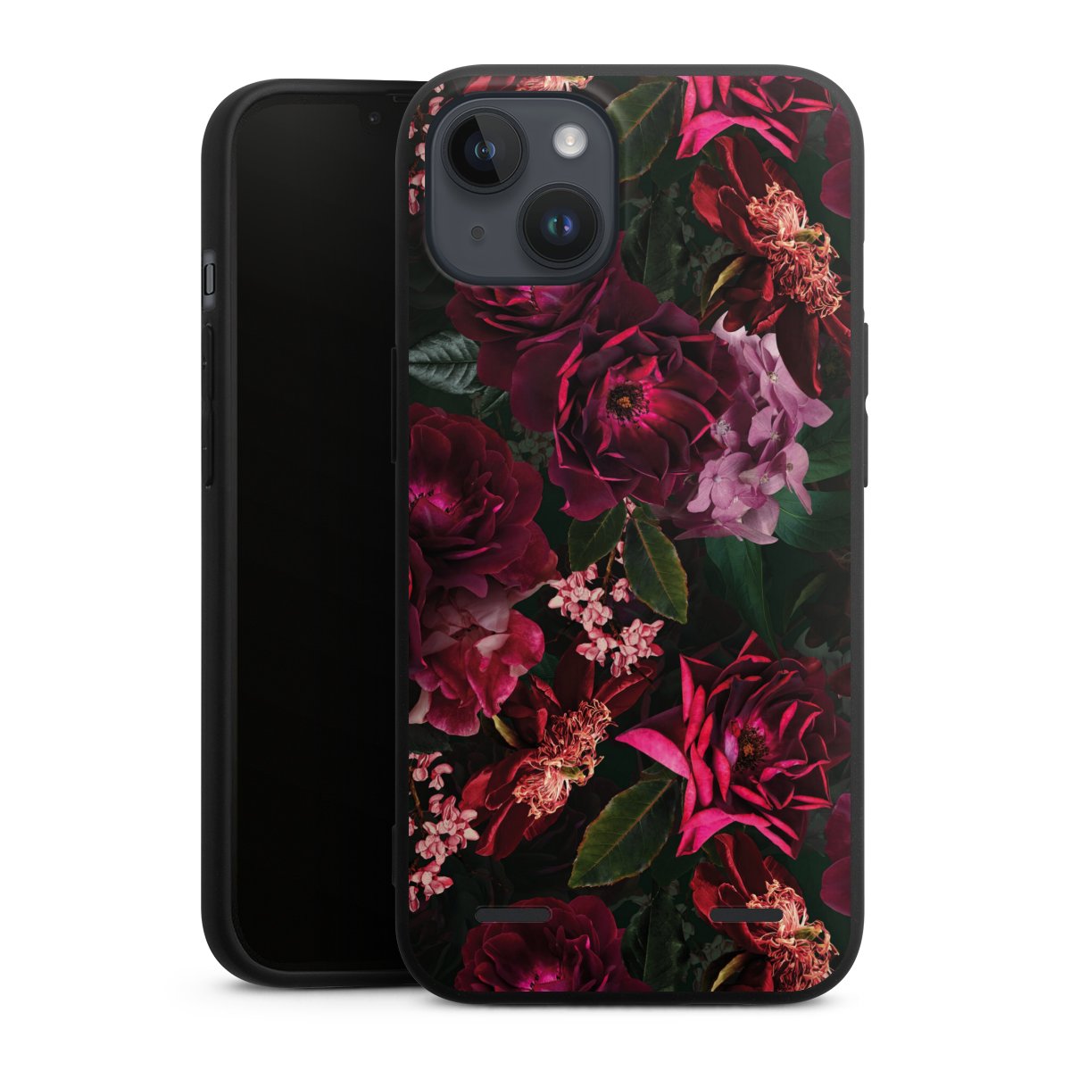 Donkerrode en roze bloemen