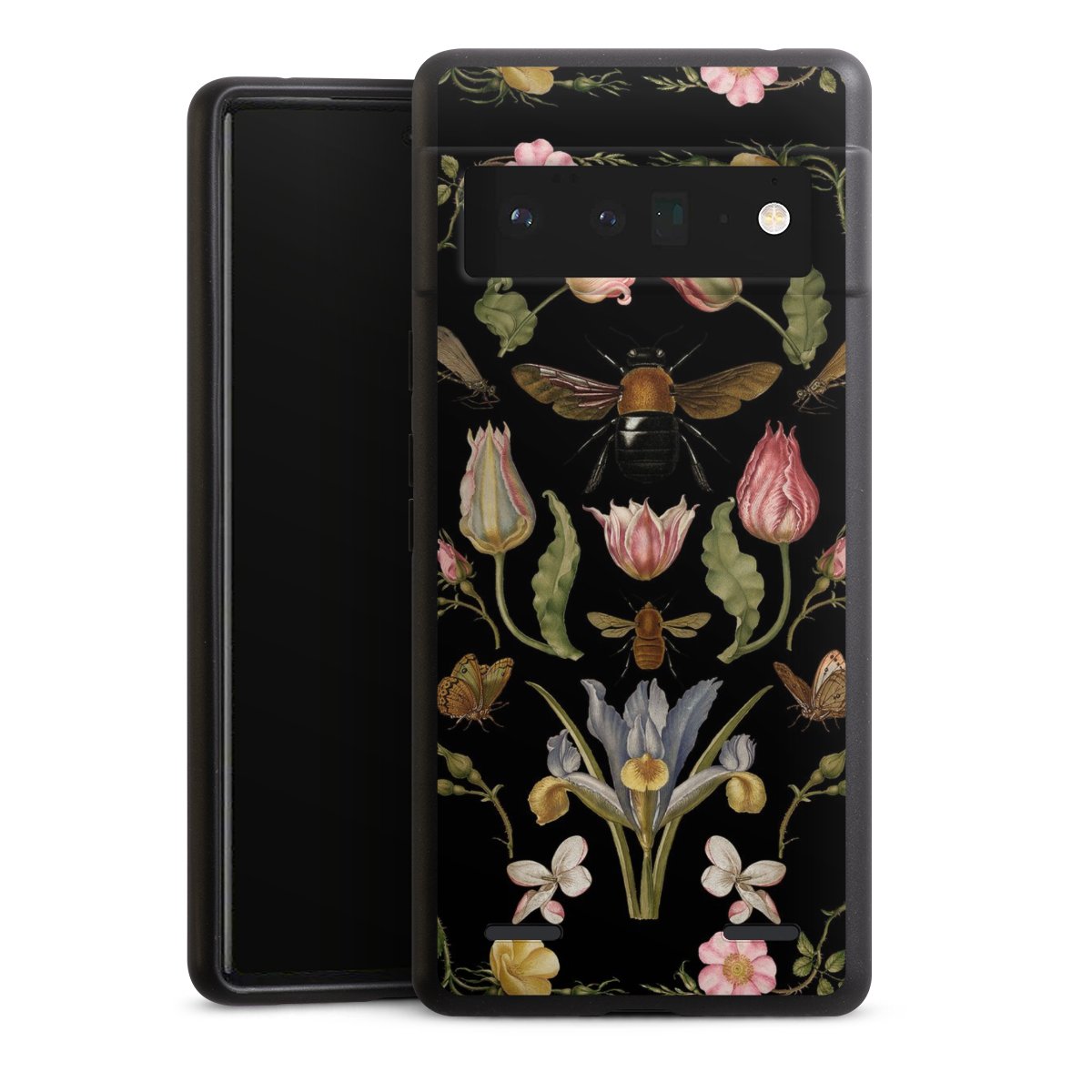 Veldbloemen en Bijen Zwart