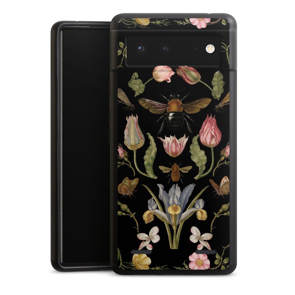 Veldbloemen en Bijen Zwart