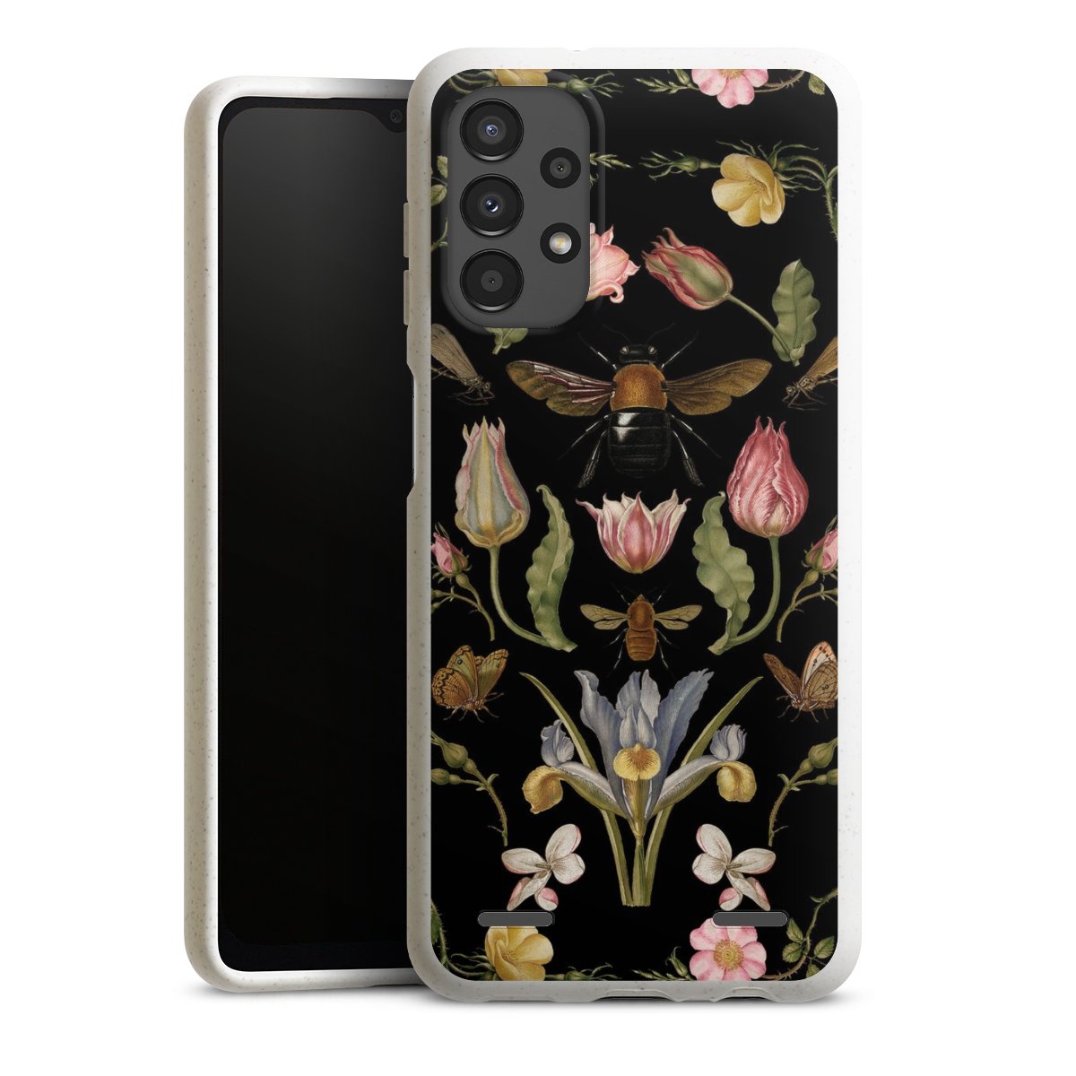 Wildblumen und Biene Schwarz