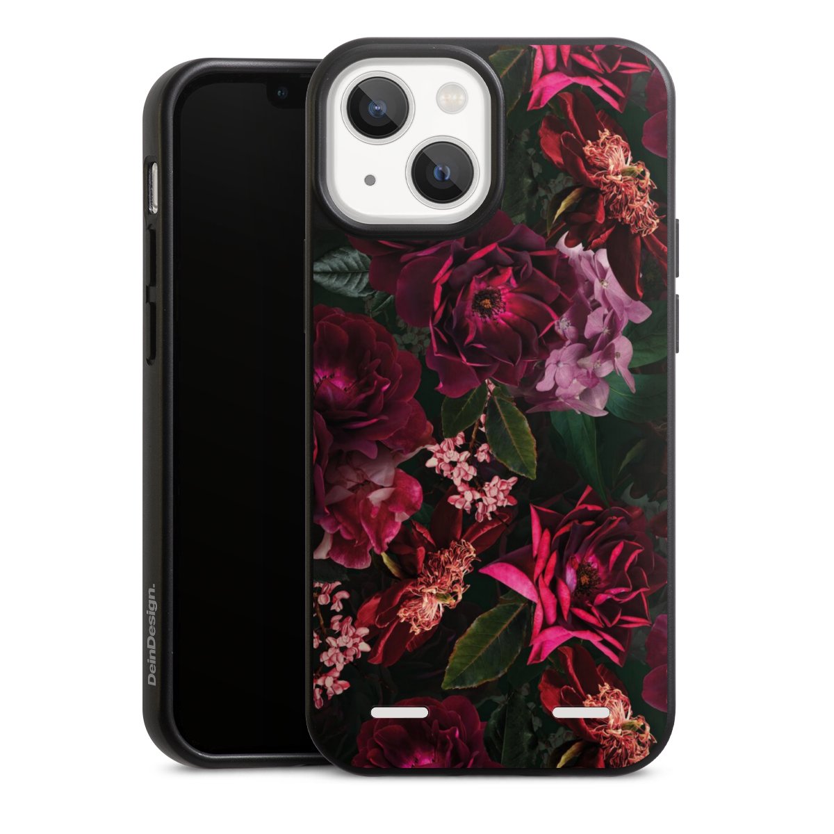 Donkerrode en roze bloemen