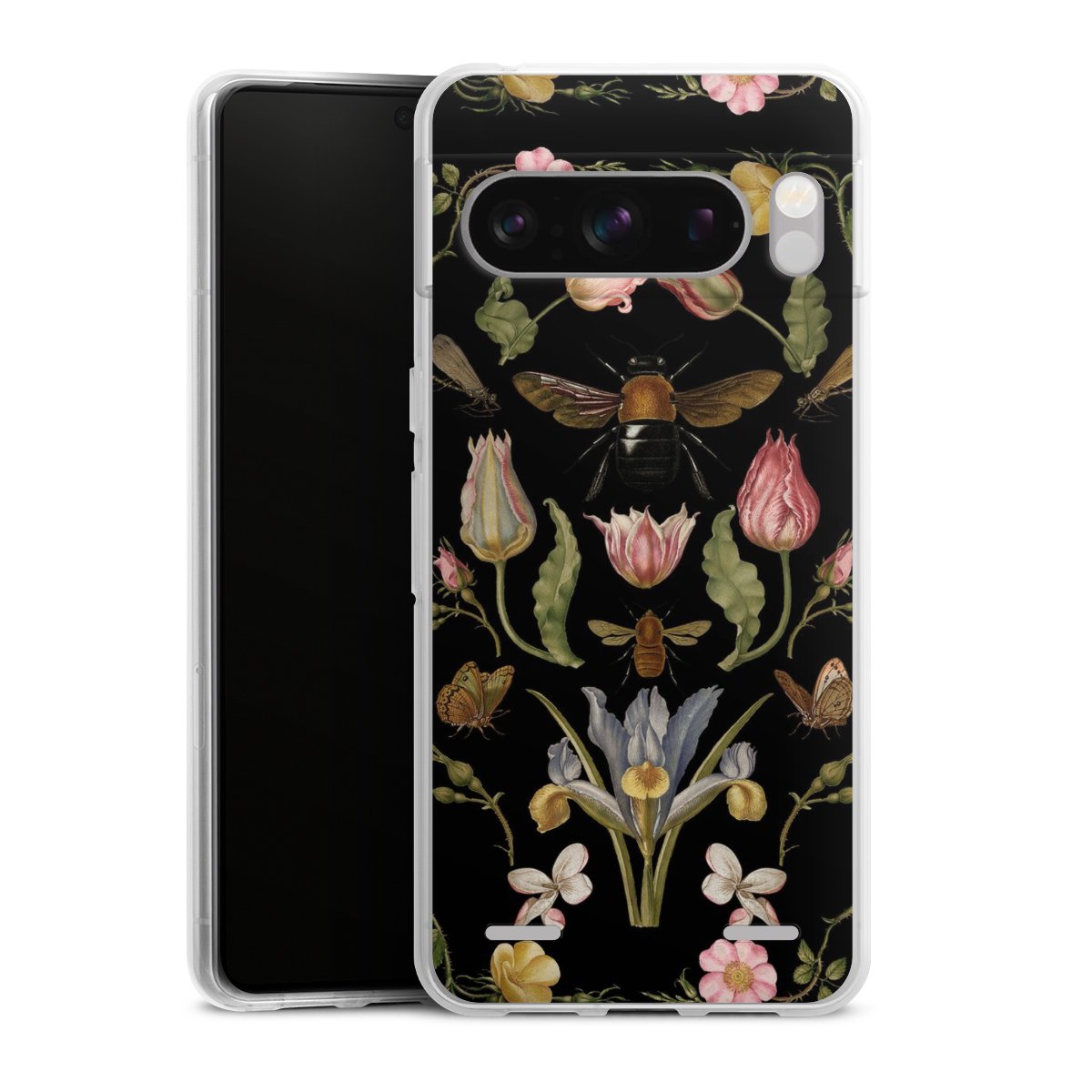 Veldbloemen en Bijen Zwart