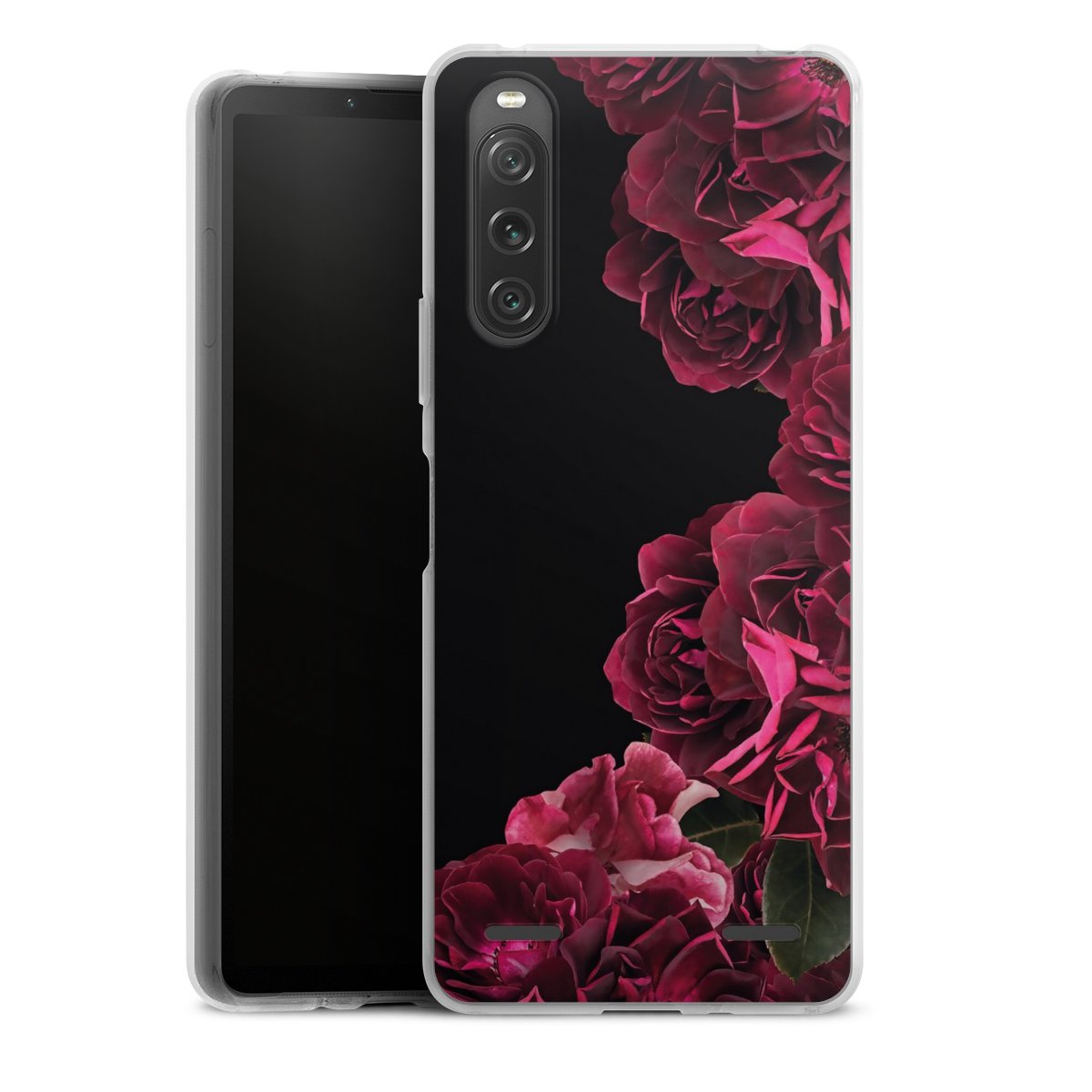 Rose vintage su nero