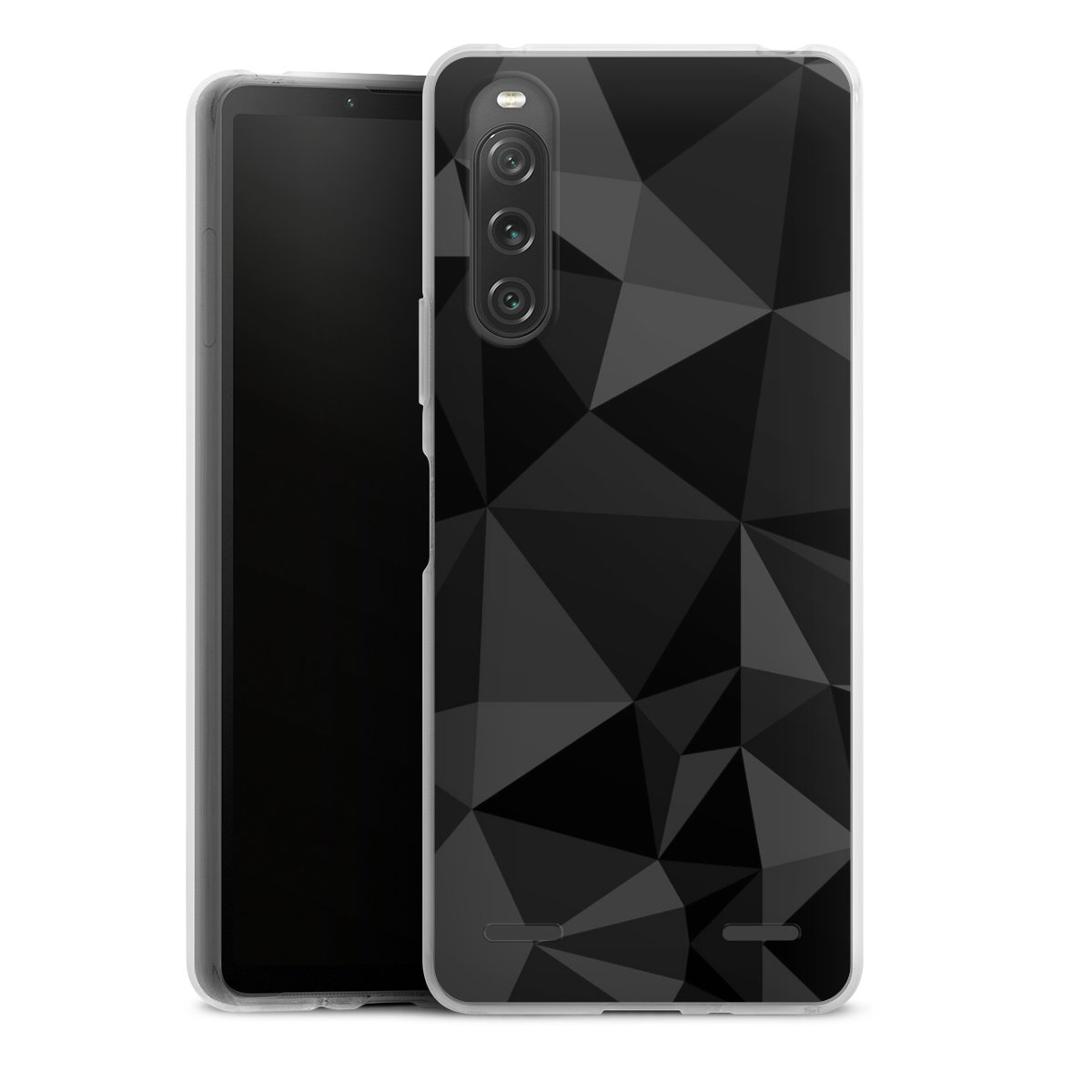 Motif Polygone Noir