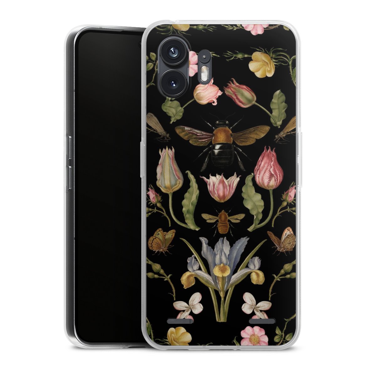 Veldbloemen en Bijen Zwart