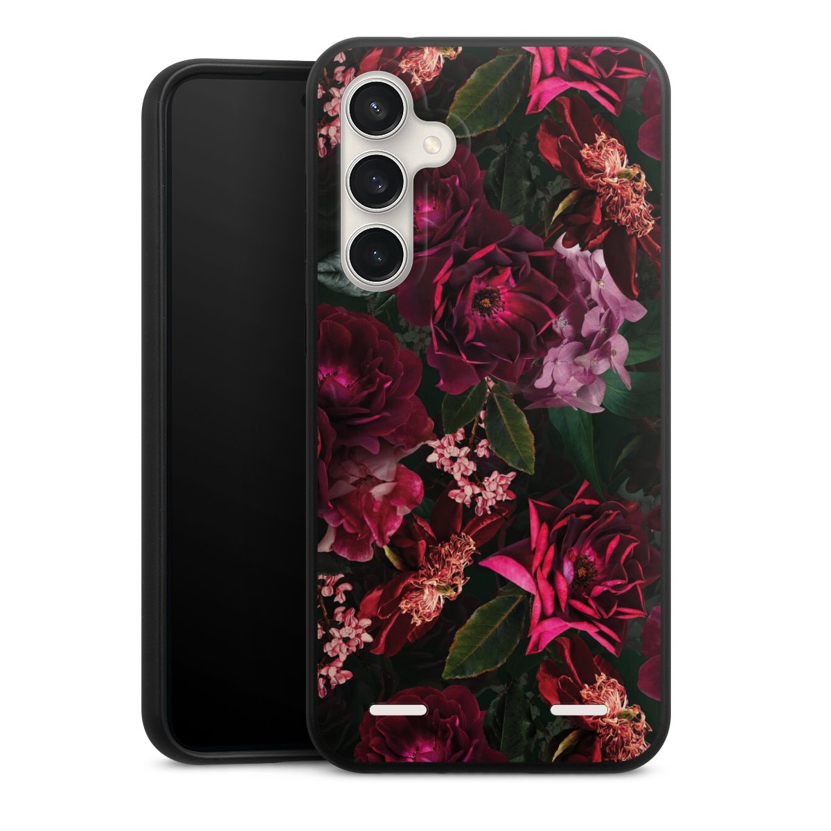 Donkerrode en roze bloemen