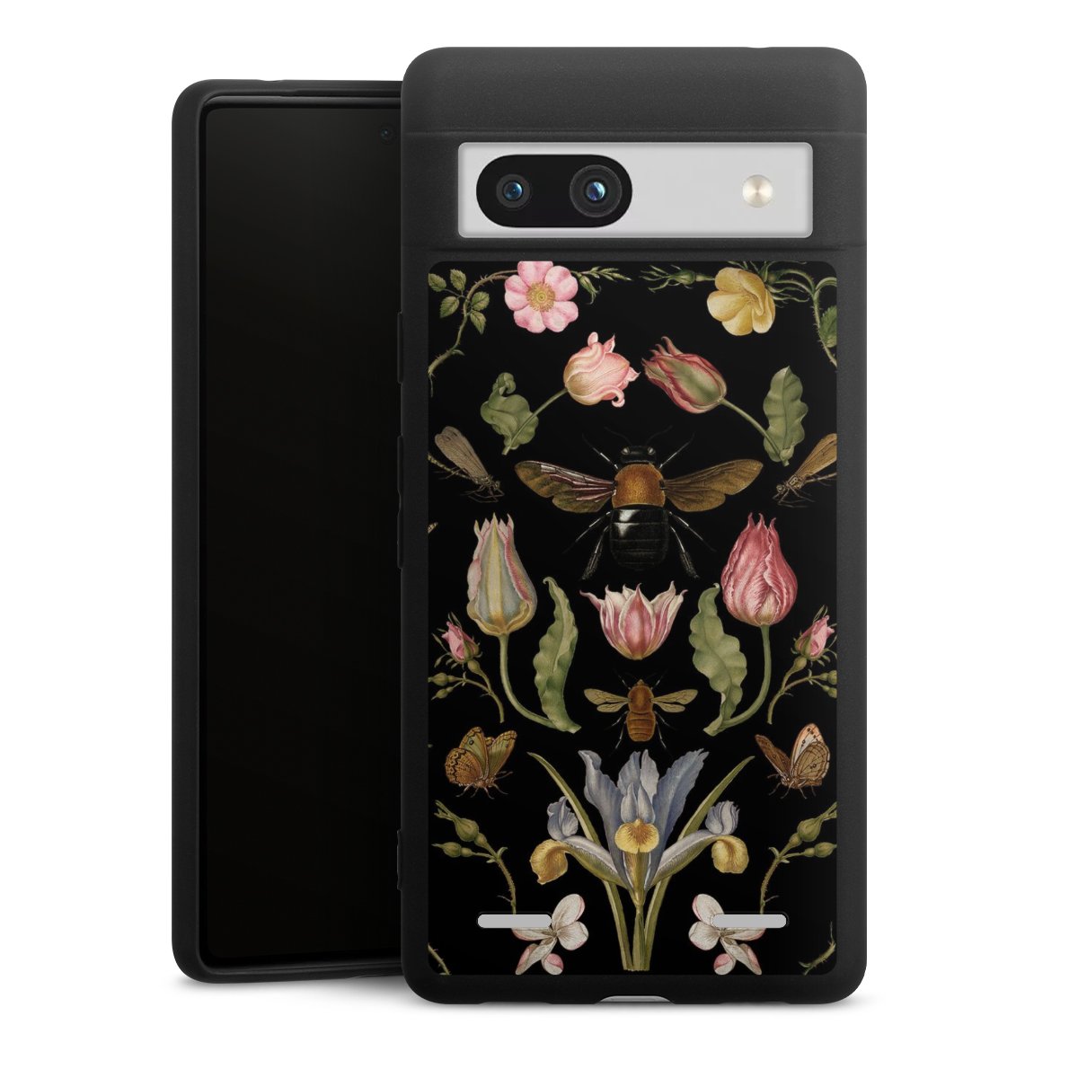 Fiori di campo e api nere