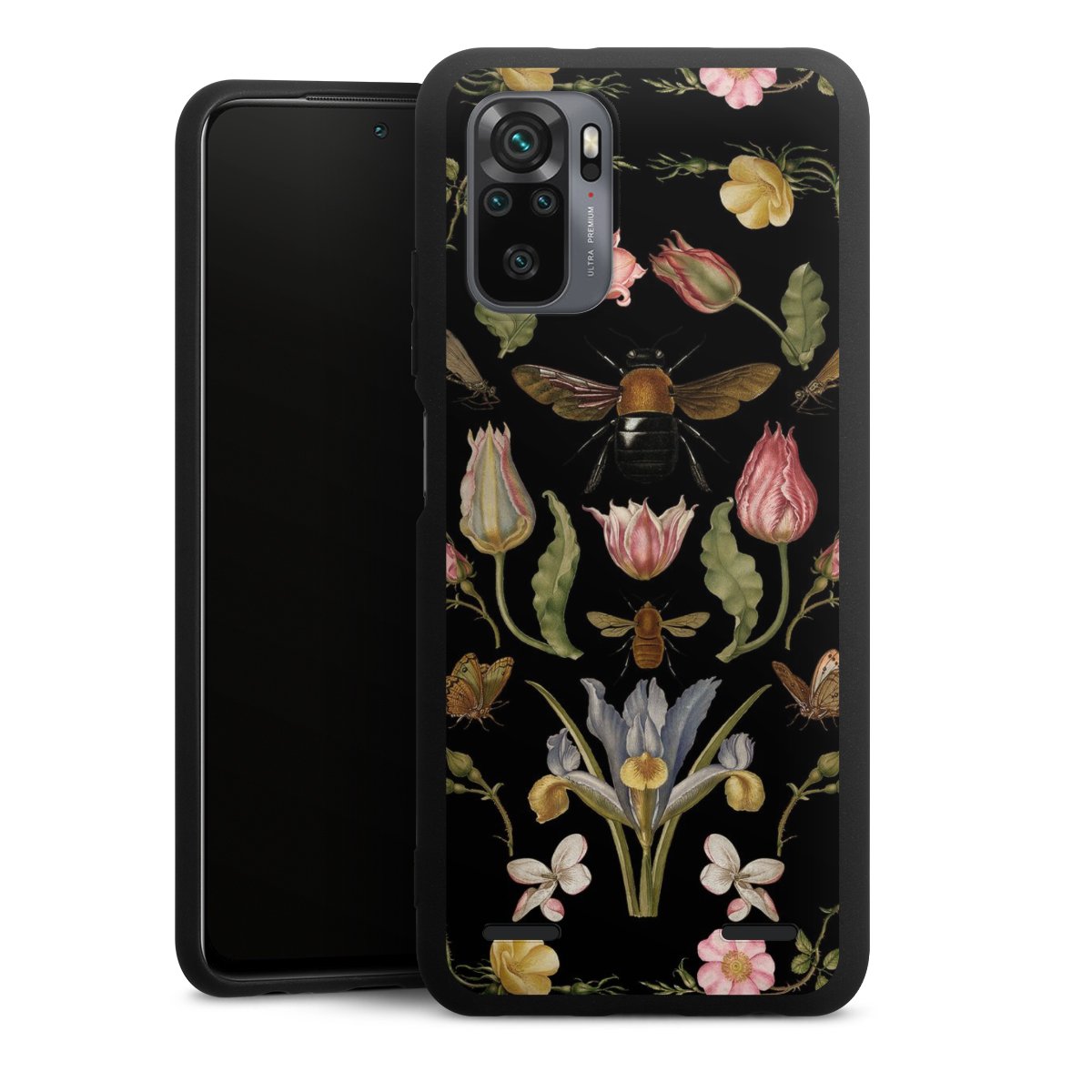 Fiori di campo e api nere