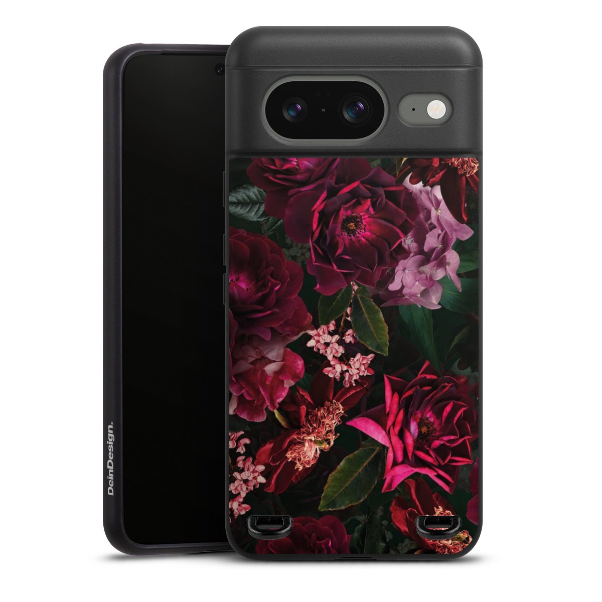 Donkerrode en roze bloemen