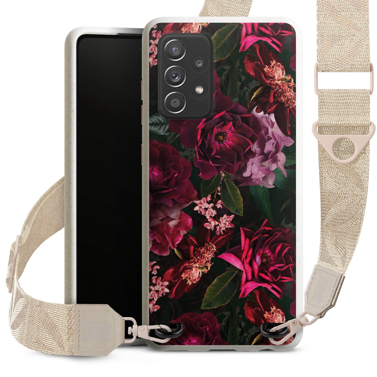 Dunkelrote und rosa Blüten